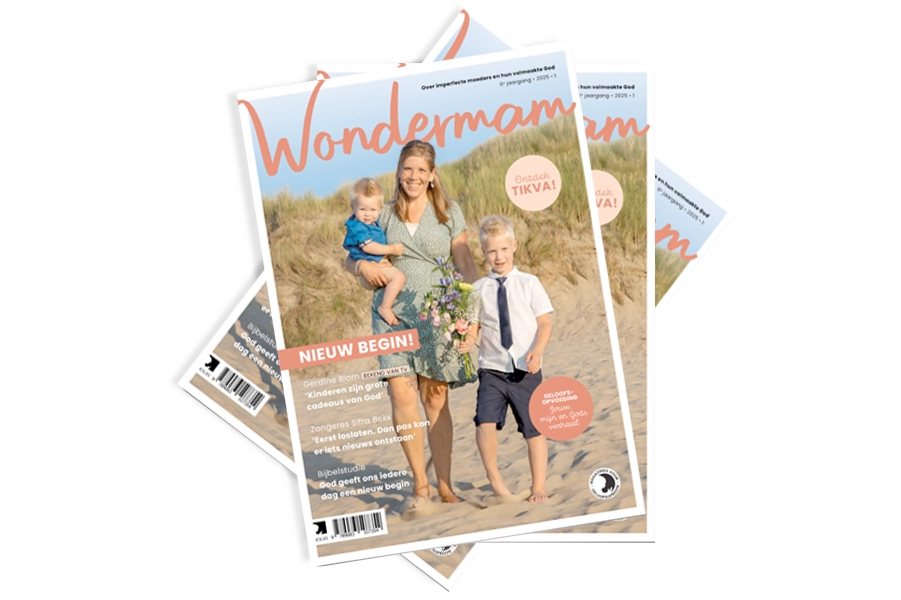 Nieuw-begin Wondermam magazine mockup
